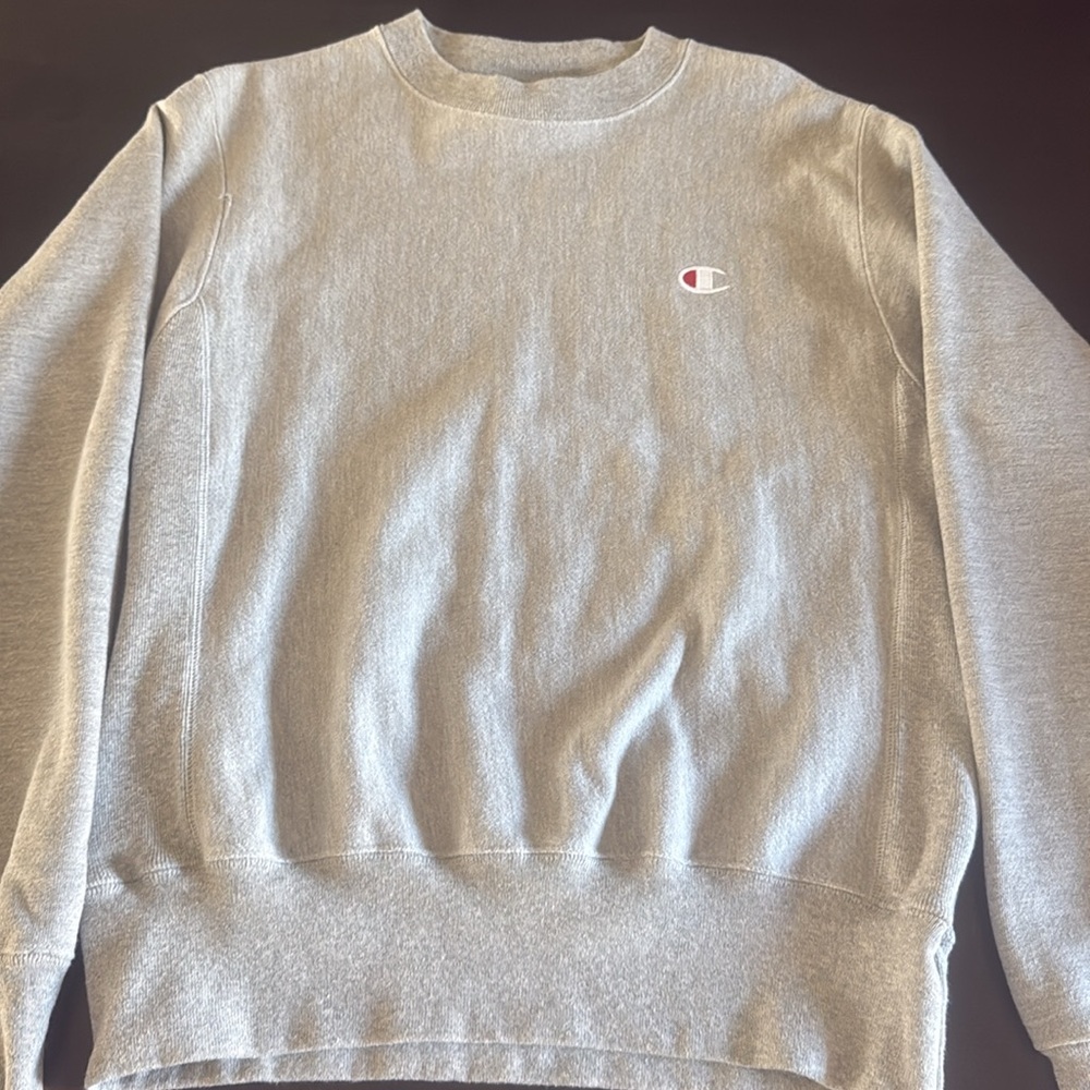 Champion Gray Reverse Weave Crewneck Classic